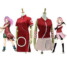 Load image into Gallery viewer, Naruto Haruno Sakura 1st Generation / 2nd Generation Cosplay Costume-anime costume-Animee Cosplay