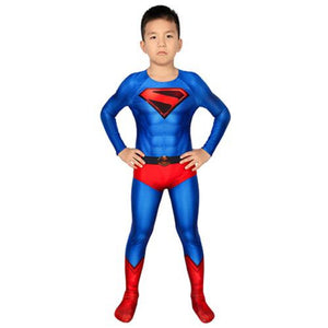 DC Film JLA Superman Man of Steel Clark Kent Jumpsuit Cosplay Costume for  Halloween Carnival Party Simple Version