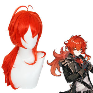 Genshin Impact-Diluc-Cosplay Wig-Animee Cosplay