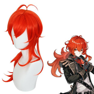 Genshin Impact-Diluc-Cosplay Wig-Animee Cosplay