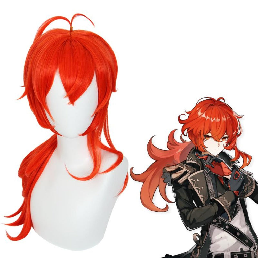 Genshin Impact-Diluc-Cosplay Wig-Animee Cosplay