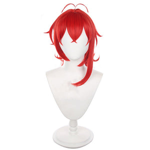 Genshin Impact - Diluc-Cosplay Wig-Animee Cosplay