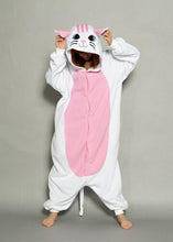 Load image into Gallery viewer, Kigurumi Onesie White Cat-Kigurumi-Animee Cosplay